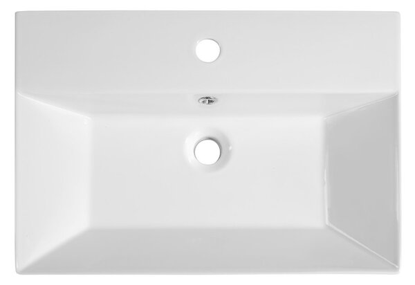Aqualine Aqualine, Kerámia mosdókagyló 60x42cm, munkalap, 10SF50060