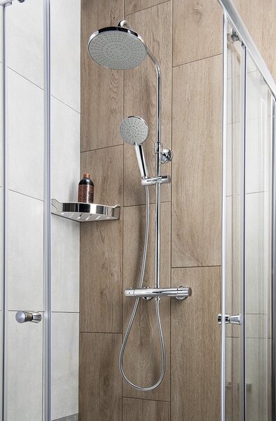 Aqualine Aqualine, LIGA zuhanyoszlop termosztatikus csapteleppel, króm, SL533