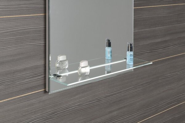 Aqualine Aqualine, LED háttérvilágítású tükör 60x80cm, üvegpolc, gombos kapcsoló, ATH53