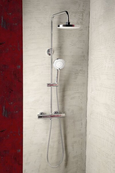 Aqualine Aqualine, LIGA zuhanyoszlop termosztatikus csapteleppel, króm, SL533