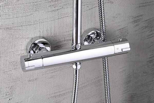 Aqualine Aqualine, LIGA zuhanyoszlop termosztatikus csapteleppel, króm, SL533