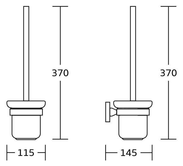 Aqualine Aqualine, SAMBA WC fali kefe, tejüveg, SB108