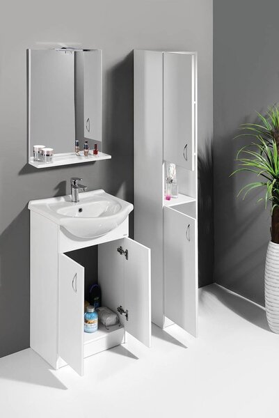 Aqualine Aqualine, SIMPLEX ECO 50 mosdószekrény 47x83,5x29cm, SIME500