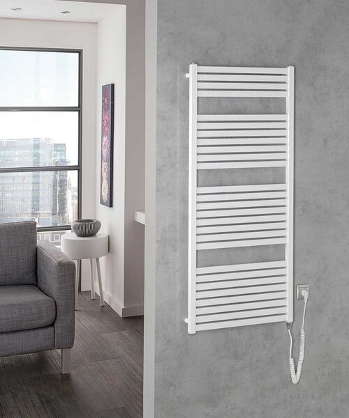 Aqualine Aqualine, TONDI-E elektromos melegítő, egyenes, 600x1330 mm, 600W, fehér, DE480T