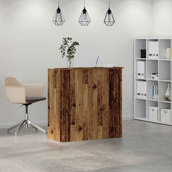 VidaXL recepciós pult antik fa 100x50x103,5 cm szerelt fa