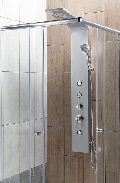 Aqualine Aqualine, TUSA zuhanypanel csapteleppel, 1400 mm, alumínium, SL680