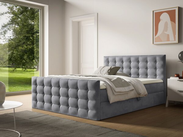 Wilsondo CALVANI boxspring franciaágy fedőmatraccal - szürke Méret: 180x200