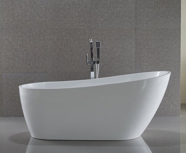 Aqualine Aqualine, TISA szabadon álló kád 170x80 cm, fehér, E1780