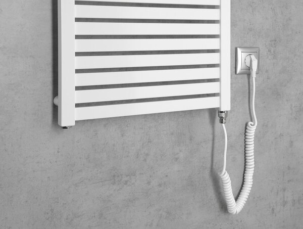Aqualine Aqualine, TONDI-E elektromos fűtőtest, egyenes, 450x1330 mm, 500W, fehér, DE470T