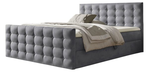 Wilsondo CALVANI boxspring franciaágy fedőmatraccal - szürke Méret: 180x200