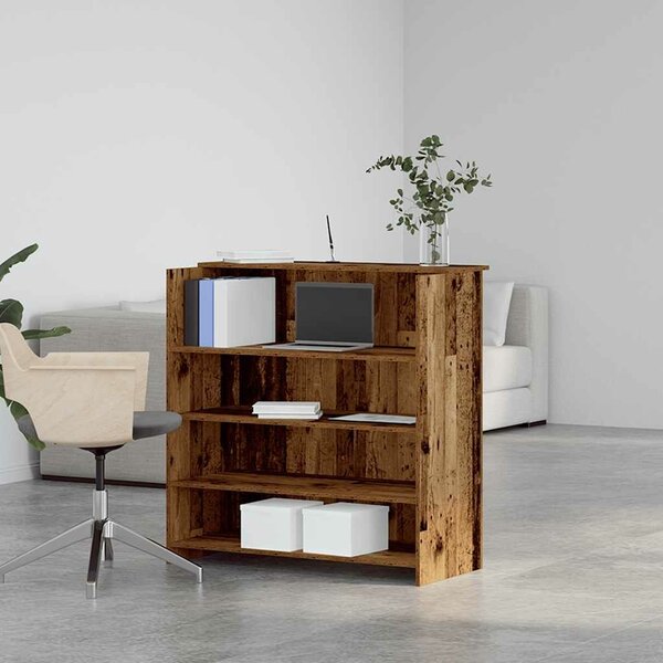 VidaXL recepciós pult antik fa 100x50x103,5 cm szerelt fa