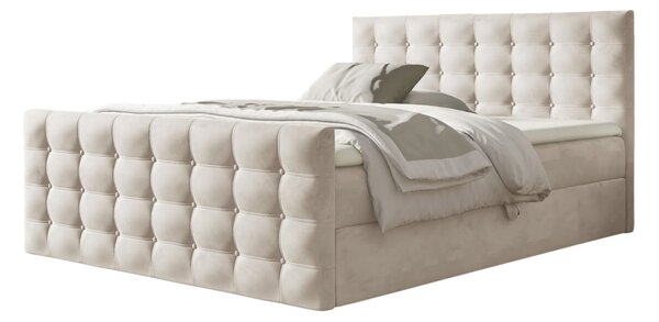 Wilsondo CALVANI boxspring franciaágy fedőmatraccal - krémszínű Méret: 200x200