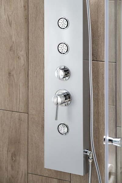 Aqualine Aqualine, TUSA zuhanypanel csapteleppel, 1400 mm, alumínium, SL680