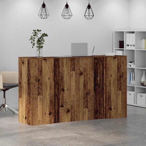VidaXL recepciós pult antik fa 180x50x103,5 cm szerelt fa