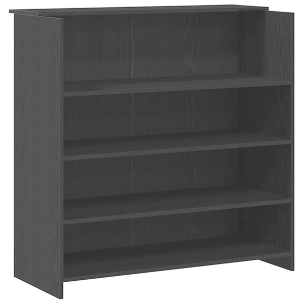 VidaXL recepciós pult fekete tölgyszínű 200x50x103,5 cm szerelt fa