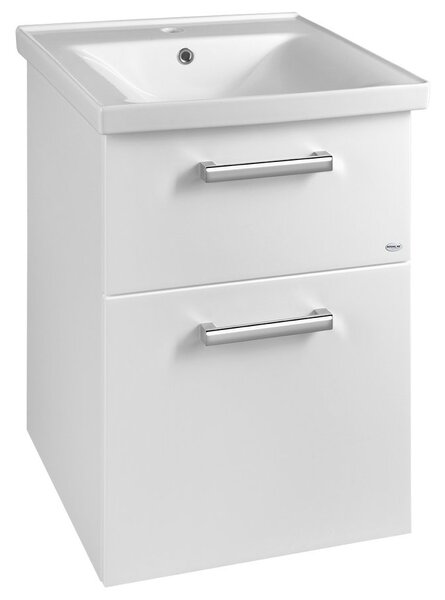 Aqualine Aqualine, VEGA mosdó szekrény 50cm, 2x fiók, fehér, VG053