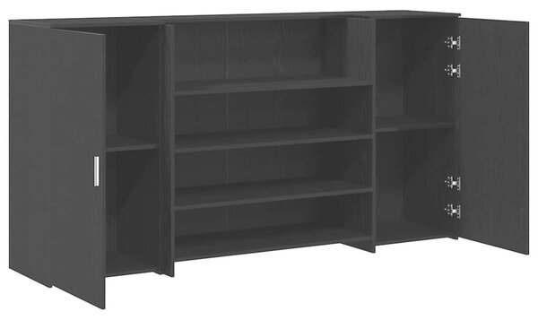 VidaXL recepciós pult fekete tölgyszínű 200x50x103,5 cm szerelt fa
