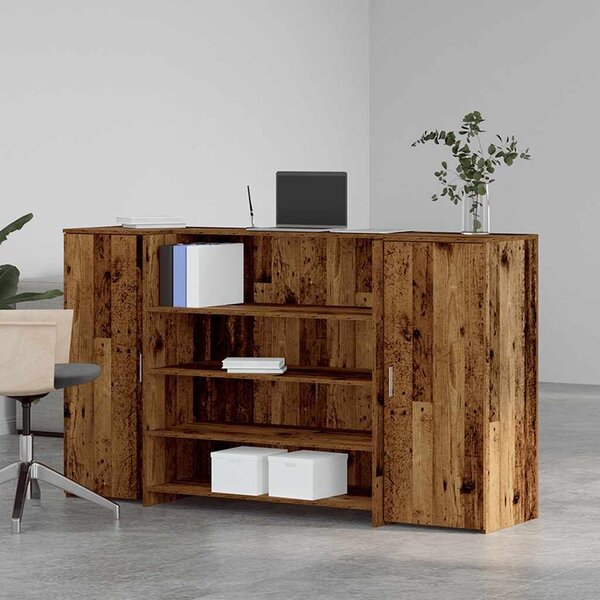 VidaXL recepciós pult antik fa 180x50x103,5 cm szerelt fa