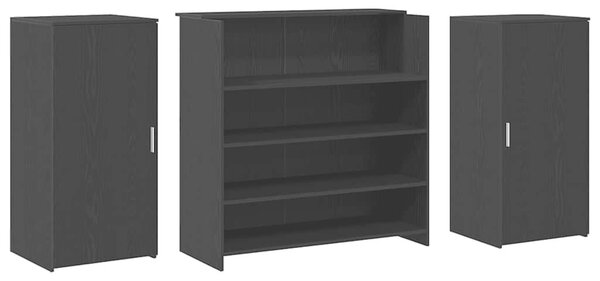 VidaXL recepciós pult fekete tölgyszínű 200x50x103,5 cm szerelt fa