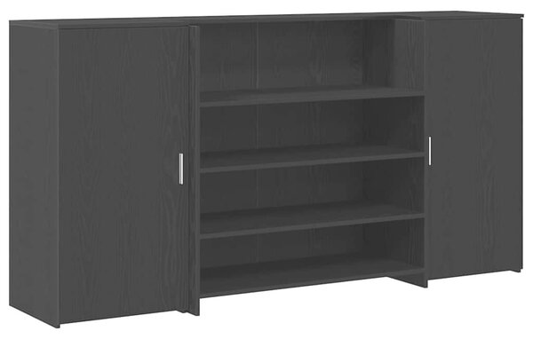 VidaXL recepciós pult fekete tölgyszínű 200x50x103,5 cm szerelt fa