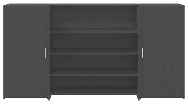 VidaXL recepciós pult fekete tölgyszínű 200x50x103,5 cm szerelt fa