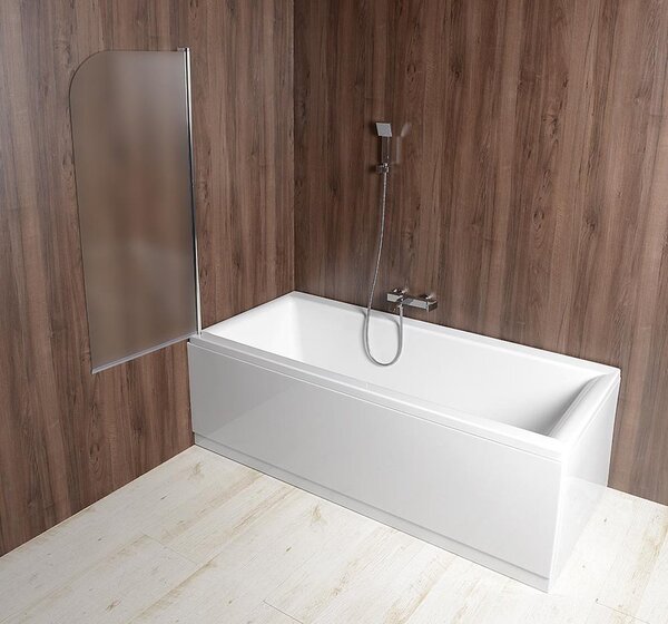 Aqualine Aqualine, VILMA kádparaván 600x1400 mm, króm, bal, téglaüveg, AQ6018L