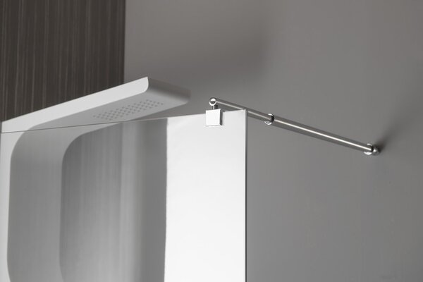 Aqualine Aqualine, WALK-IN fali szerelőfal merevítővel, egyrészes, 700 mm, átlátszó üveg, WI071