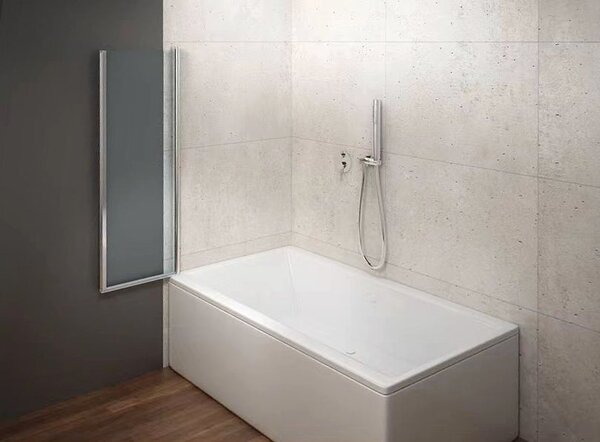 Aqualine Aqualine, WILA kádparaván 900x1400 mm, összecsukható, króm, átlátszó üveg, AQ5742