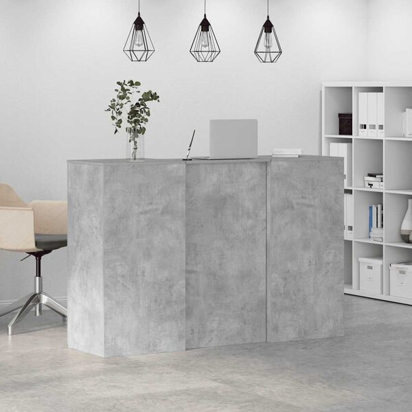 VidaXL recepciós pult betonszürke 155x50x103,5 cm szerelt fa