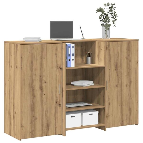 VidaXL recepciós pult kézműves tölgy 155x50x103,5 cm szerelt fa