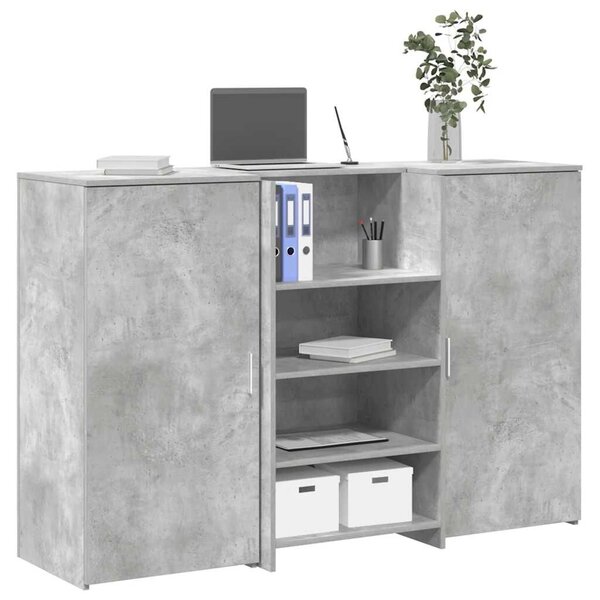 VidaXL recepciós pult betonszürke 155x50x103,5 cm szerelt fa
