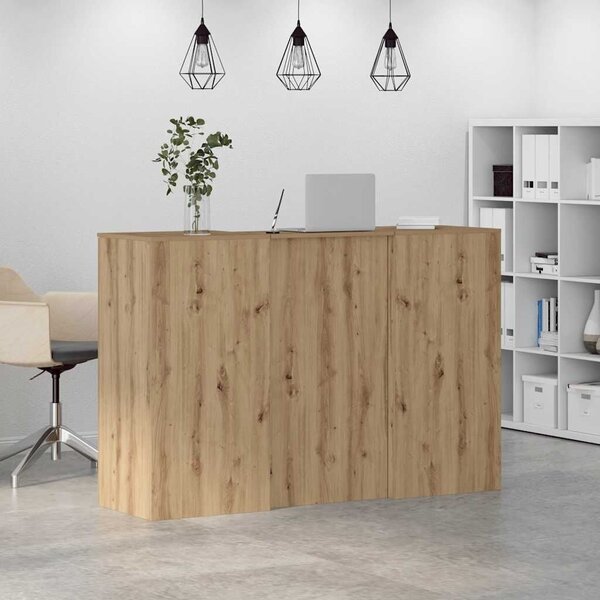 VidaXL recepciós pult kézműves tölgy 155x50x103,5 cm szerelt fa