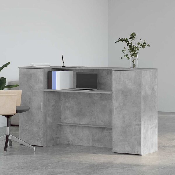 VidaXL recepciós pult betonszürke 180x50x103,5 cm szerelt fa