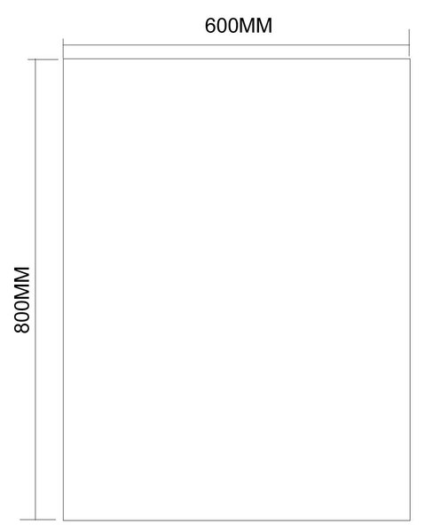 Aqualine Aqualine, Tükör 60x80cm, téglalap, rögzítés nélkül, 22493