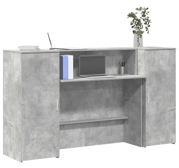 VidaXL recepciós pult betonszürke 180x50x103,5 cm szerelt fa