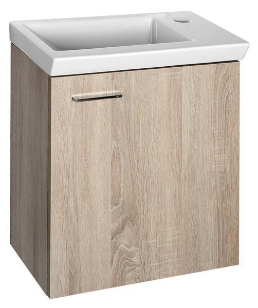 Aqualine Aqualine, ZOJA / KERAMIA FRESH mosdó szekrény 44x50x23,5cm, platina tölgy, 51046DP