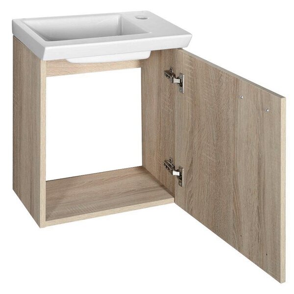 Aqualine Aqualine, ZOJA / KERAMIA FRESH mosdó szekrény 44x50x23,5cm, platina tölgy, 51046DP