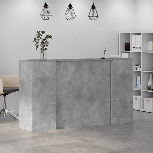 VidaXL recepciós pult betonszürke 180x50x103,5 cm szerelt fa