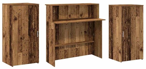 VidaXL recepciós pult antik fa 200x50x103,5 cm szerelt fa