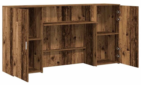 VidaXL recepciós pult antik fa 200x50x103,5 cm szerelt fa