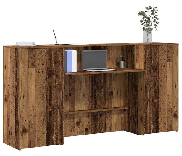 VidaXL recepciós pult antik fa 200x50x103,5 cm szerelt fa