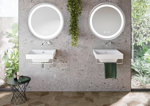 LED Tükör 70cm MMJ BRUSH SILVER