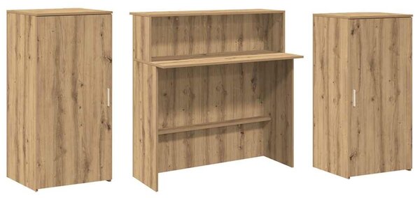 VidaXL recepciós pult kézműves tölgy 200x50x103,5 cm szerelt fa