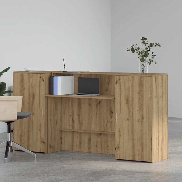 VidaXL recepciós pult kézműves tölgy 200x50x103,5 cm szerelt fa