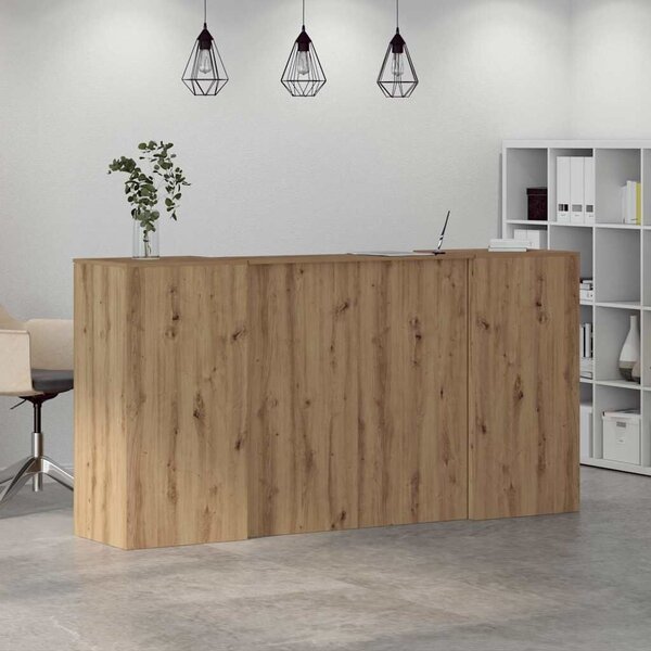VidaXL recepciós pult kézműves tölgy 200x50x103,5 cm szerelt fa