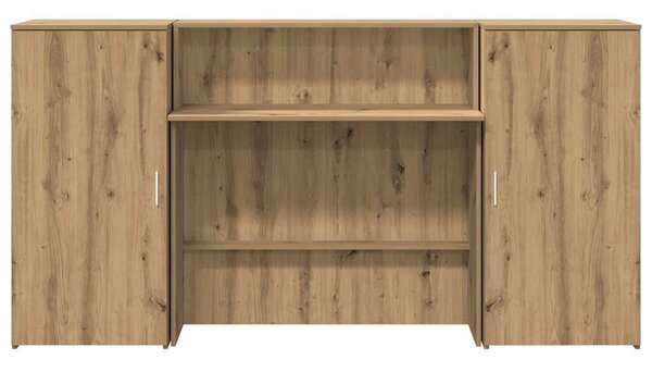 VidaXL recepciós pult kézműves tölgy 200x50x103,5 cm szerelt fa