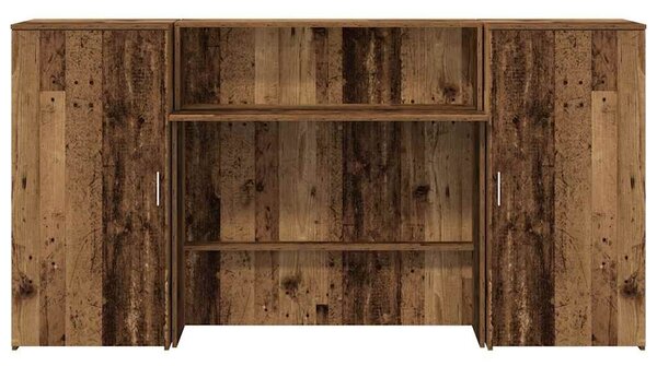 VidaXL recepciós pult antik fa 200x50x103,5 cm szerelt fa