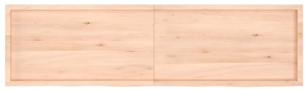 VidaXL kezeletlen tömör tölgyfa fali polc 220x60x(2-6) cm