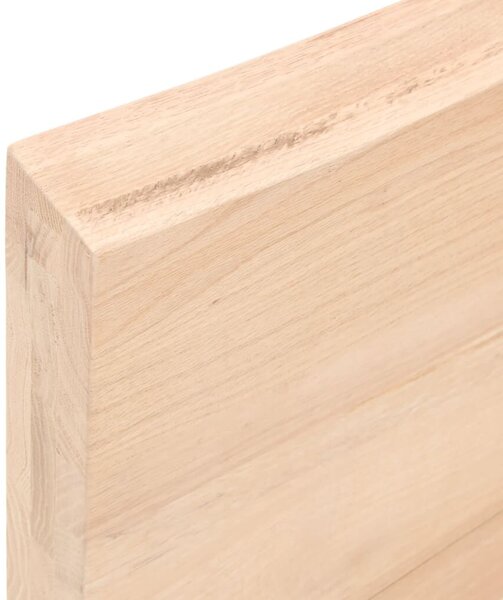 VidaXL kezeletlen tömör tölgyfa fali polc 220x60x(2-6) cm