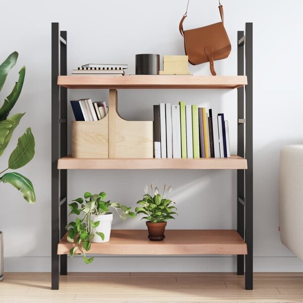 VidaXL világosbarna kezelt tömör tölgyfa fali polc 80x40x(2-6) cm